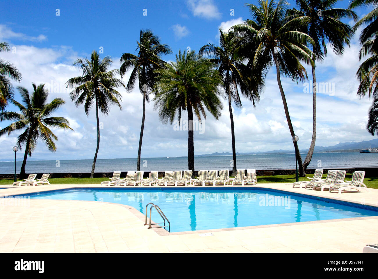 Swimming pool hotel Holiday Inn Suva Fiji Stock Photo