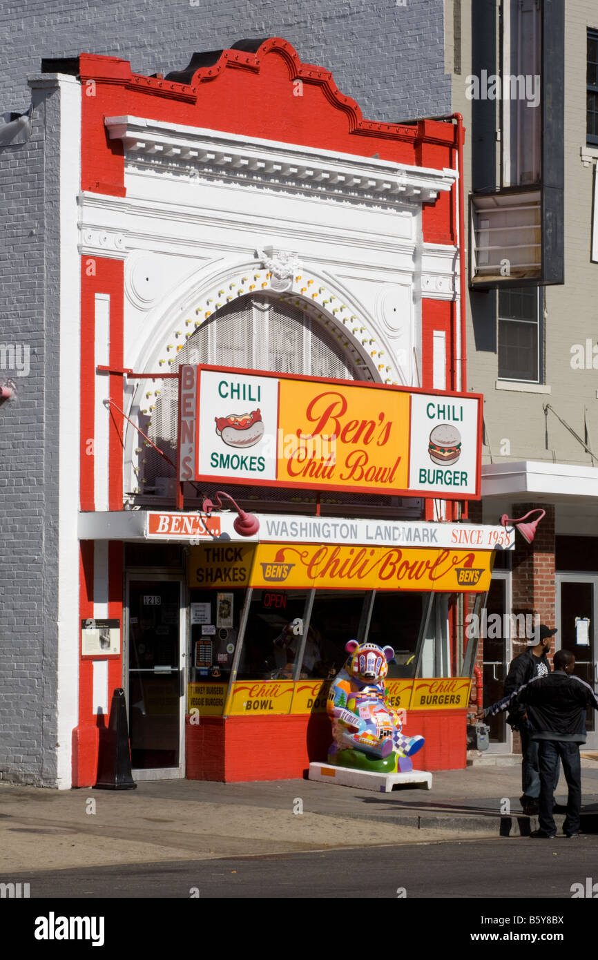 Ben's Chili Bowl U Street landmark cheap eats Washington D.C. Stock Photo