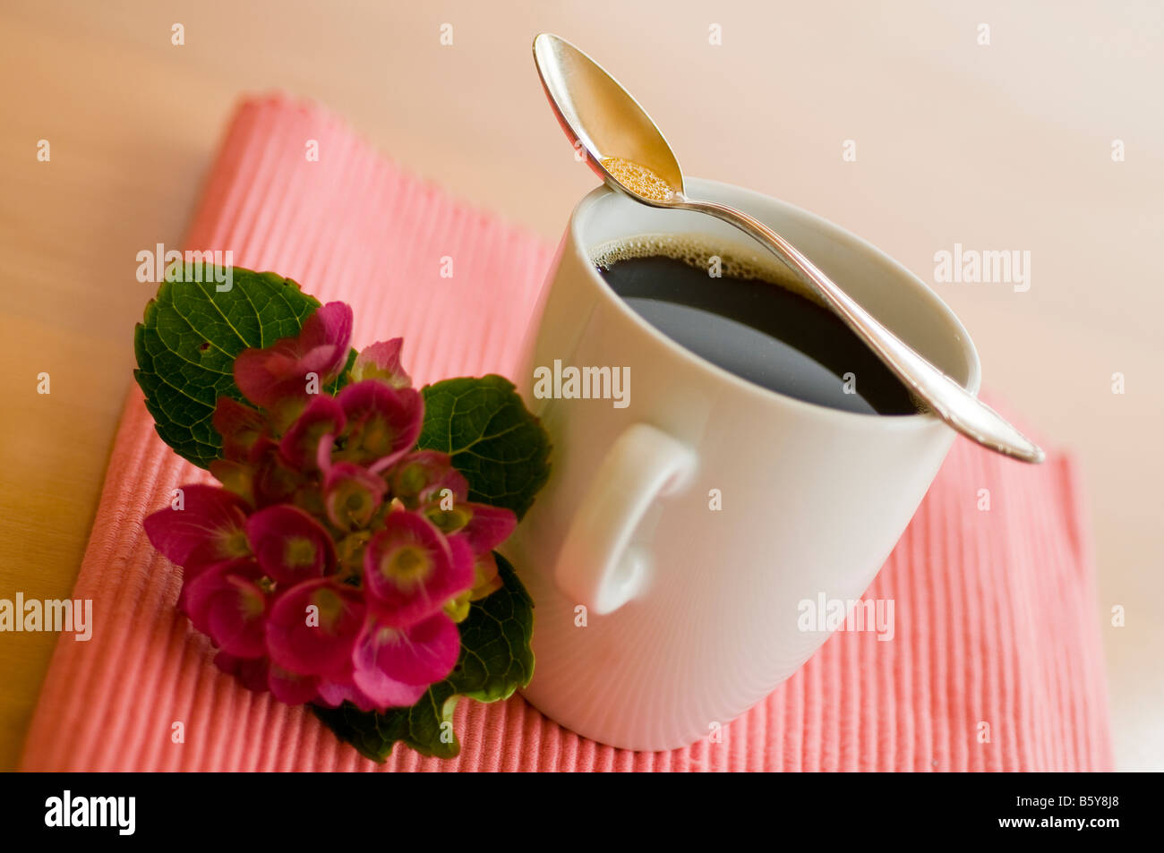 Coffee cup with black coffee Stock Photo