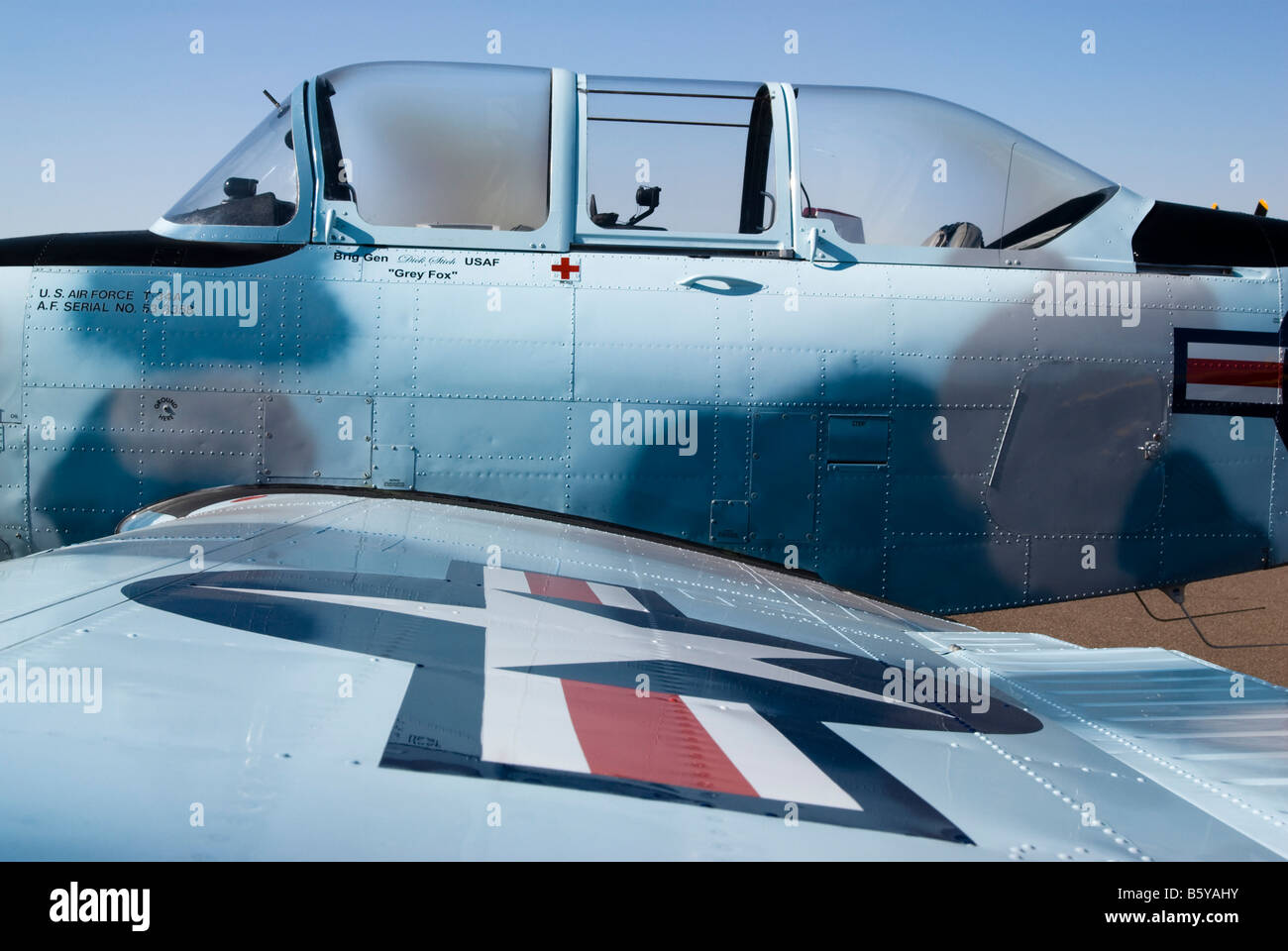 T 34A trainer at a fly-in Stock Photo