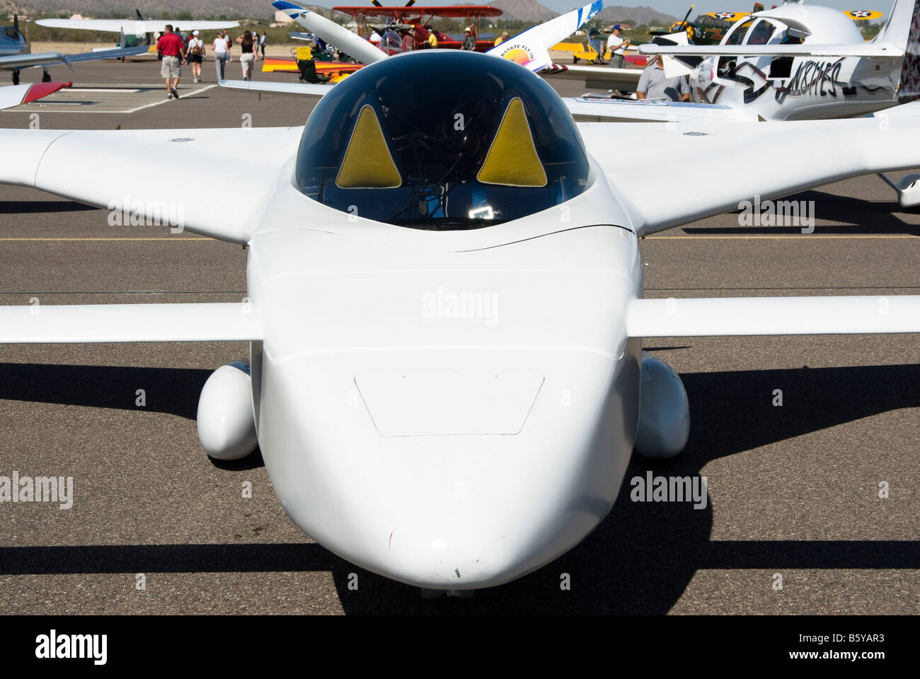 experimental aircraft on display at the Copperstate Fly in in Arizona Stock Photo
