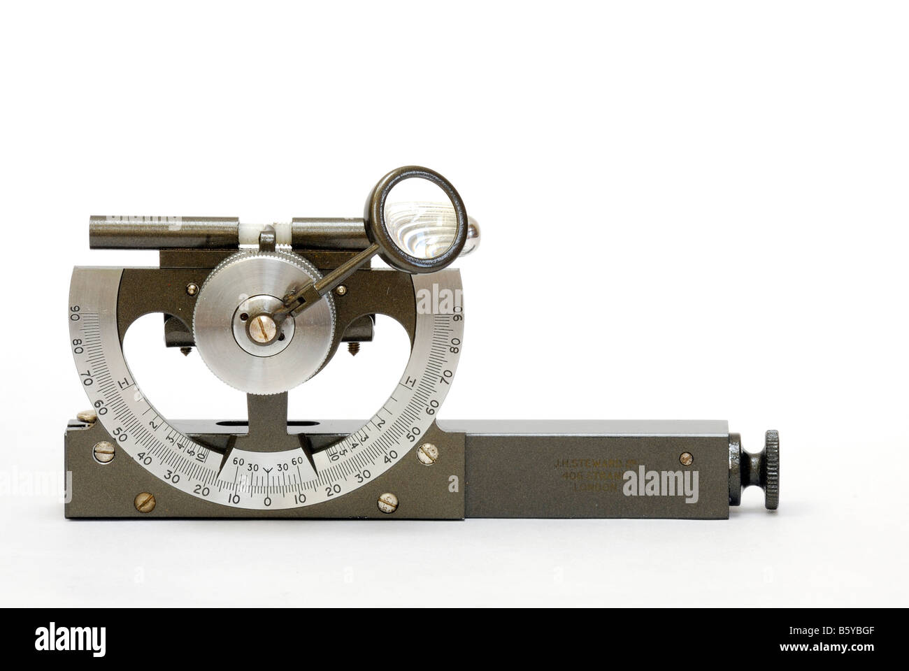 An Abney level or angle sextant Stock Photo