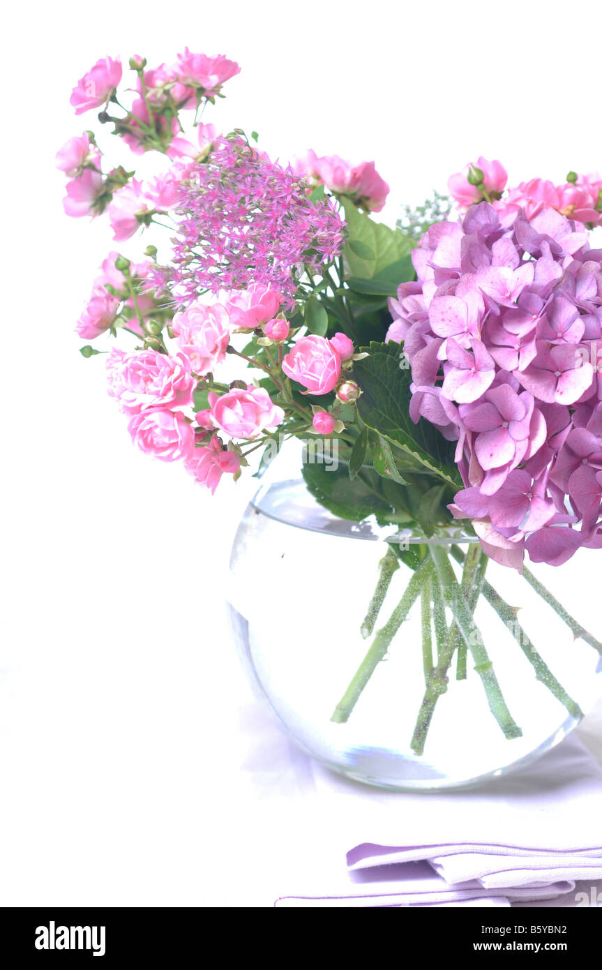 Bouquet of flowers in pink and purple Stock Photo - Alamy