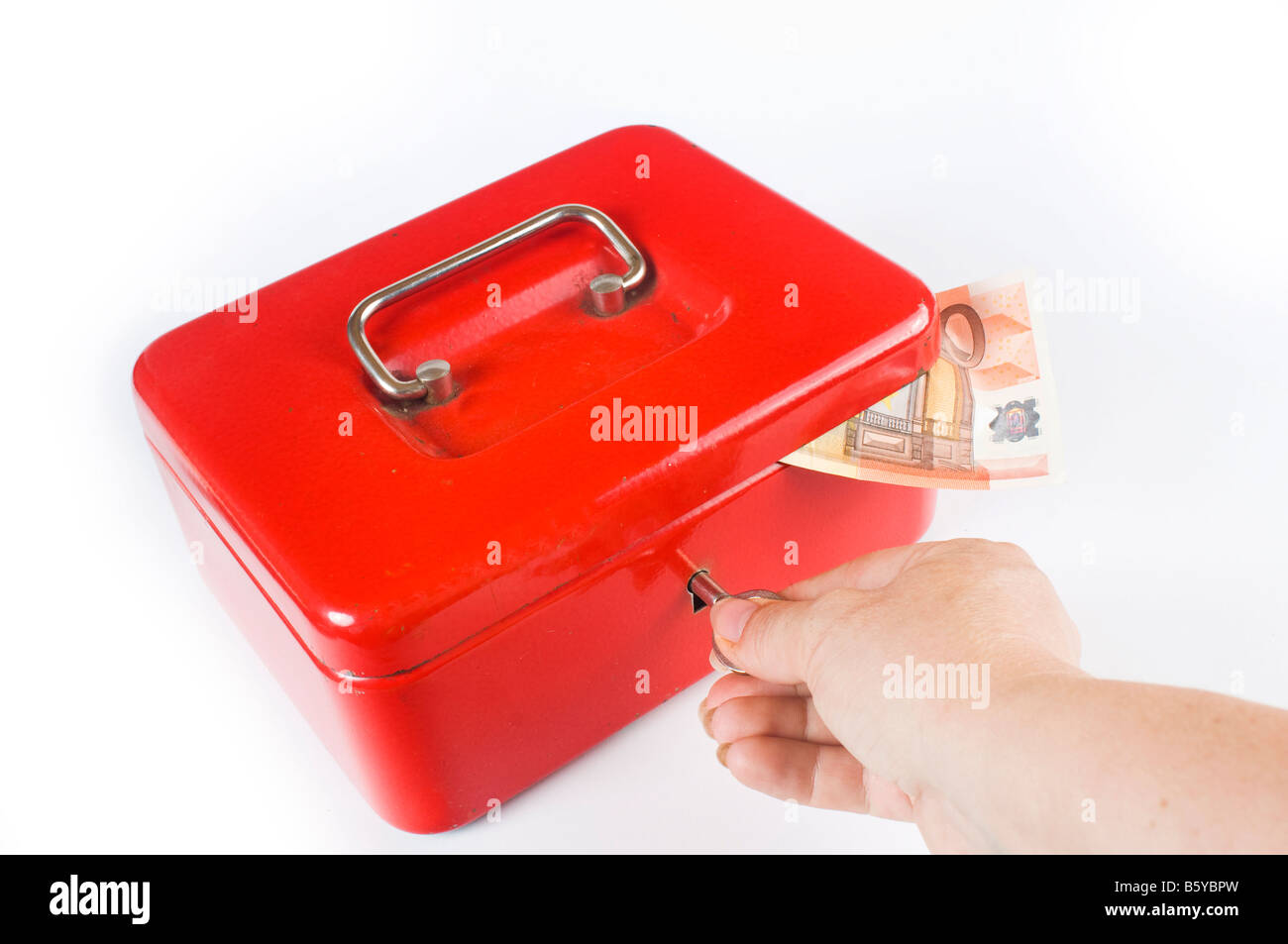 red cash box Stock Photo