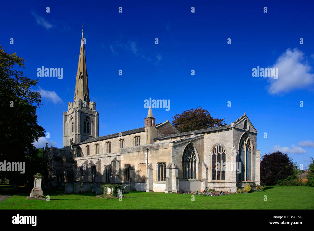 Landscape of St Leonards Church Leverington village Fenland