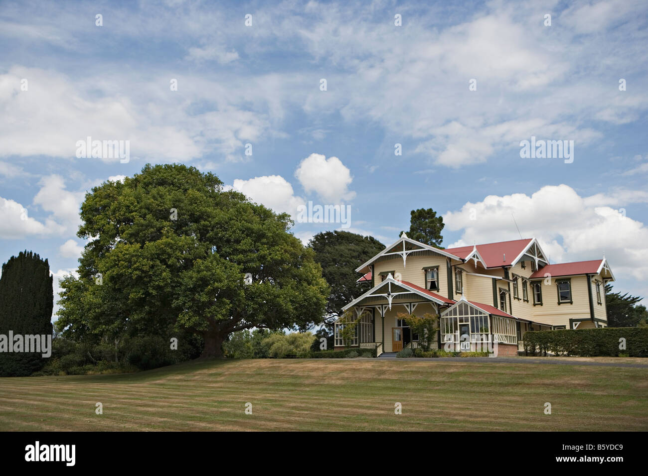 Caccia House traditional grand home in Palmerston North New Zealand now available for hire as a function venue Stock Photo