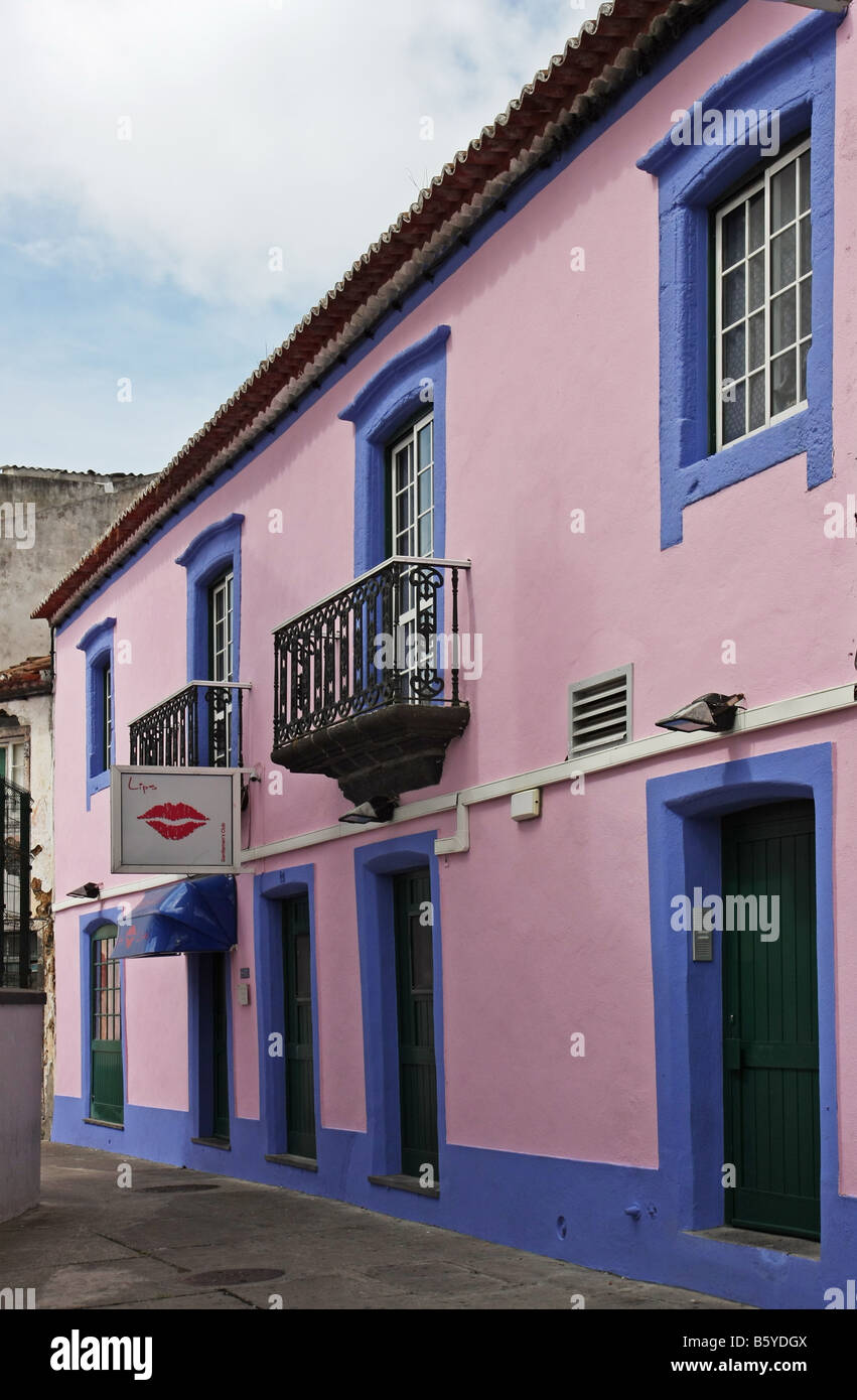 Mens club Lips in Ponta Delgada, Azores, Portugal Stock Photo Alamy