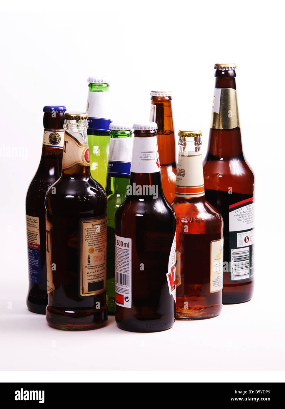 Selection of Beer Bottles Brand Names Not Showing Stock Photo Alamy