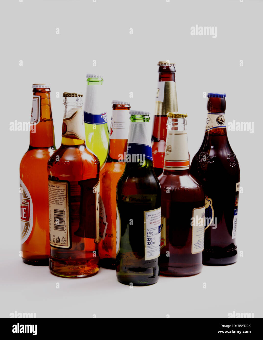 Selection of Beer Bottles Brand Names Not Showing Stock Photo Alamy