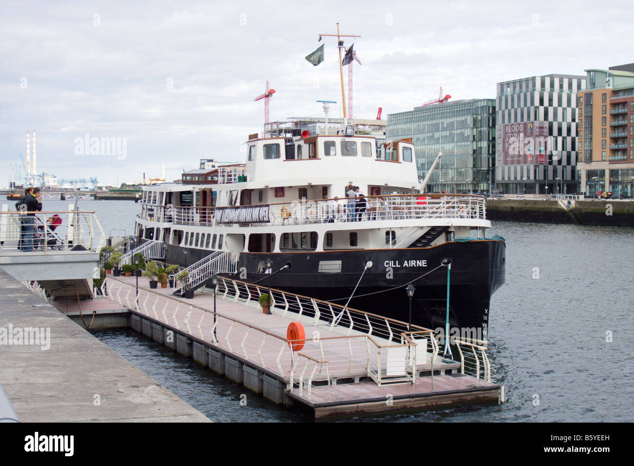 Cill Airne floating restaurant Docklands Dublin Ireland Stock Photo - Alamy