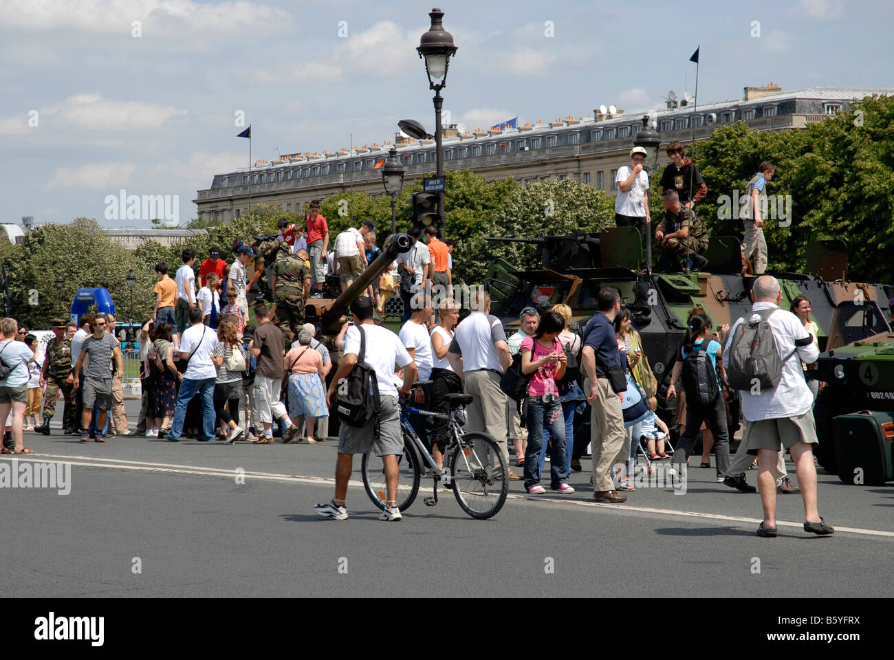 After the army parade 14 July Bastille day National Day Paris France ...