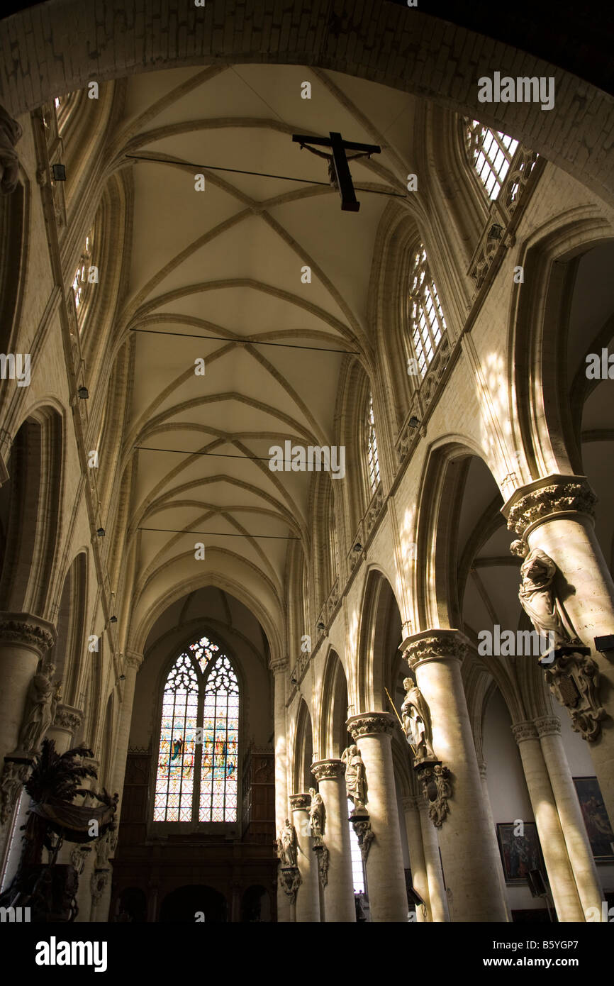 Vaulted Ceiling In The Nave Of The Church Of Notre Dame De