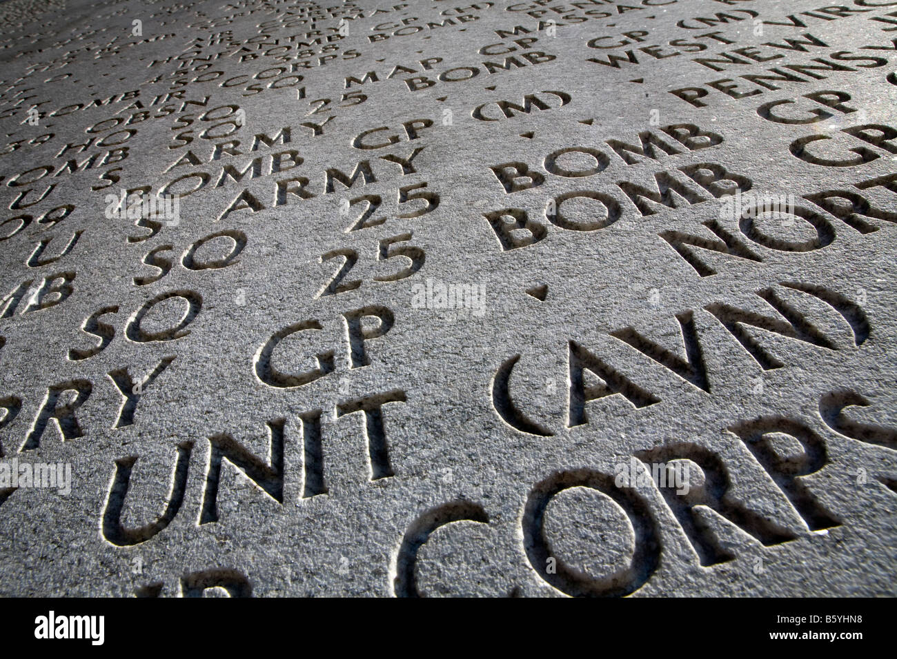 The WW2 East Coast Memorial in Battery Park, Manhattan, New York City USA Stock Photo