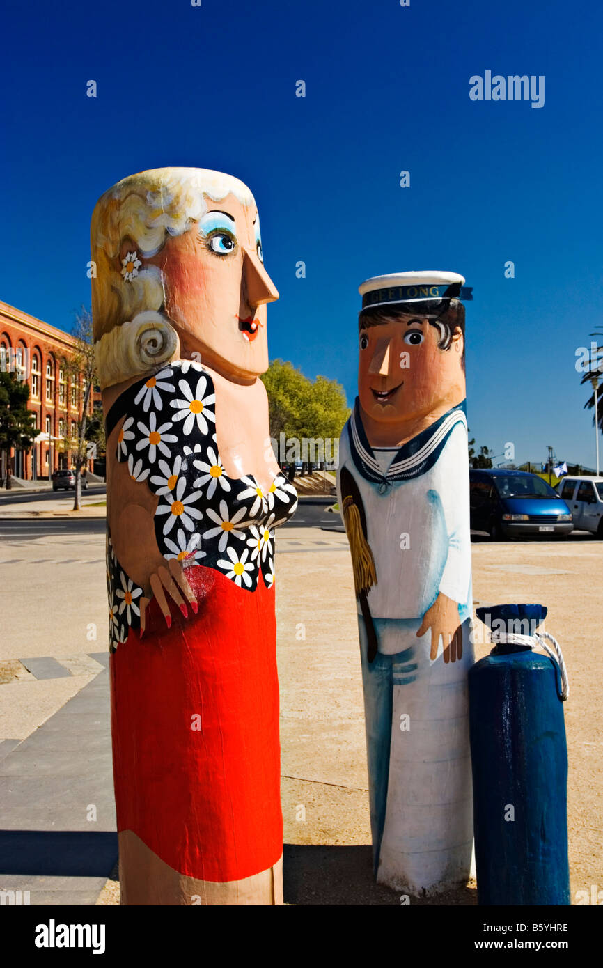 Geelong Sculptures / A Bollard Sculpture on the Geelong Waterfront