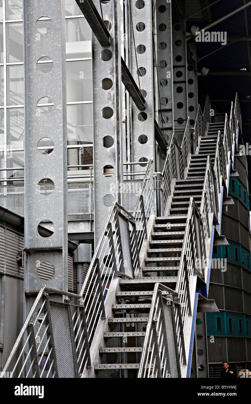 Metal steps and supports for building Hamelin Germany Stock Photo