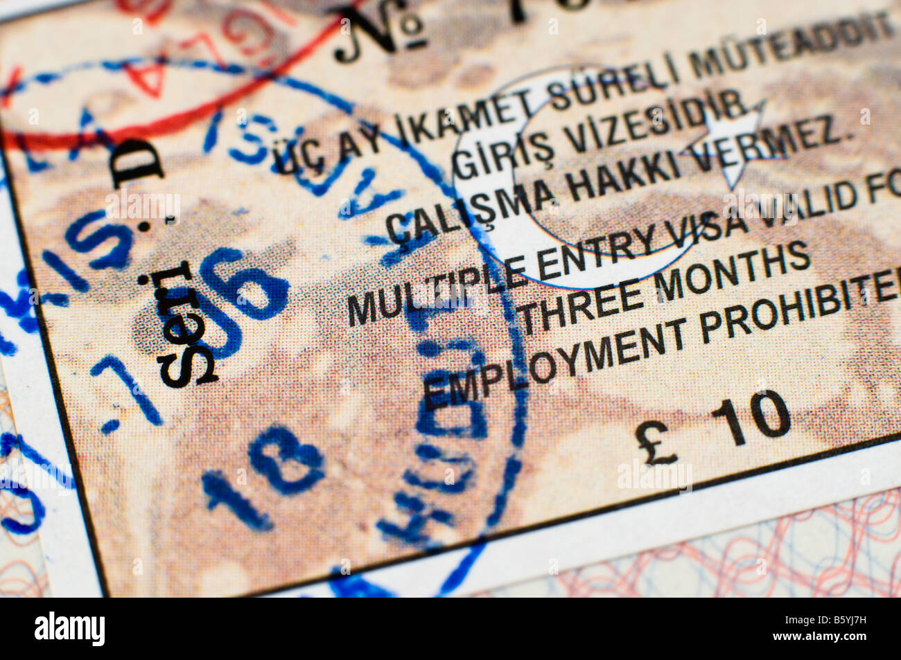 Passport Stamp Visa Turkey High Resolution Stock Photography and Images