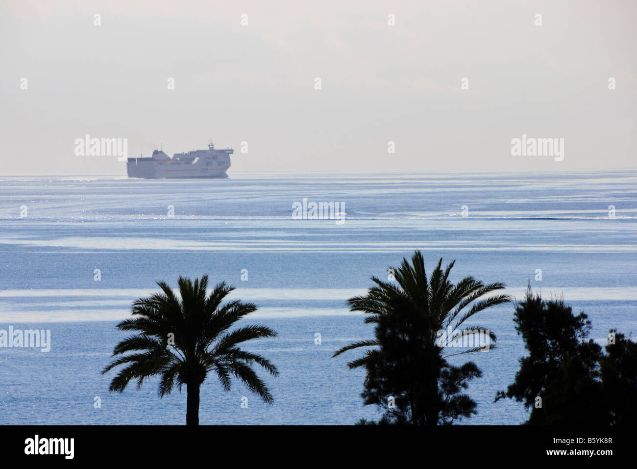 Palma de Mallorca ferry from Barcelona seen from the city Stock Photo -  Alamy
