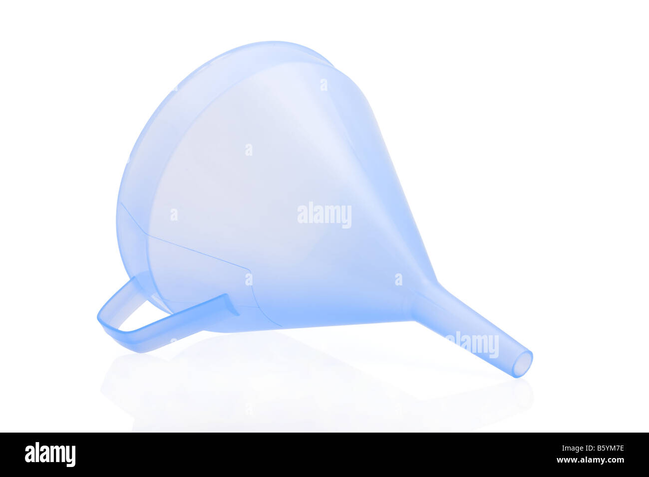 Blue funnel isolated on a white background Stock Photo