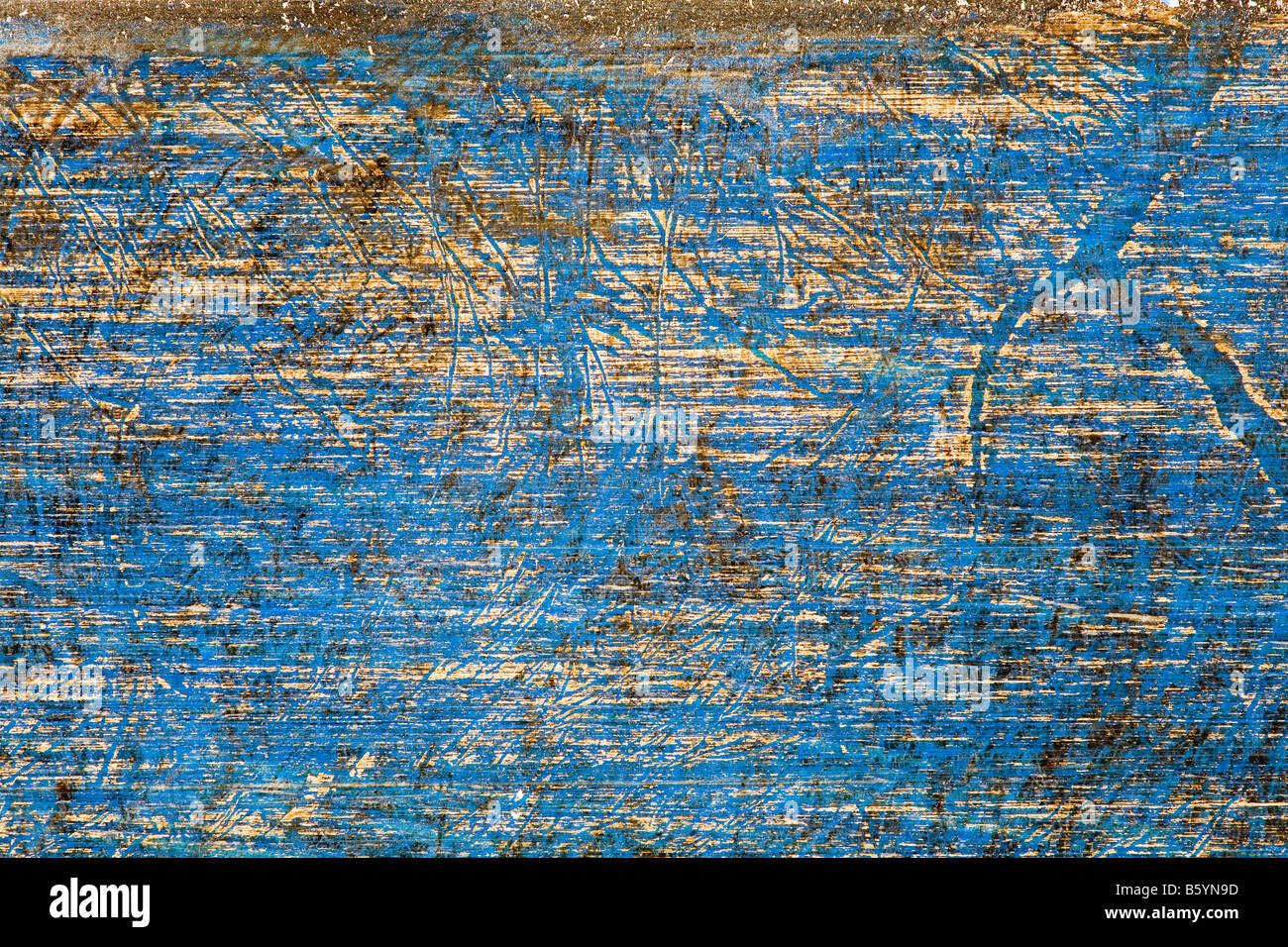 Wood texture blue bluish main color Stock Photo