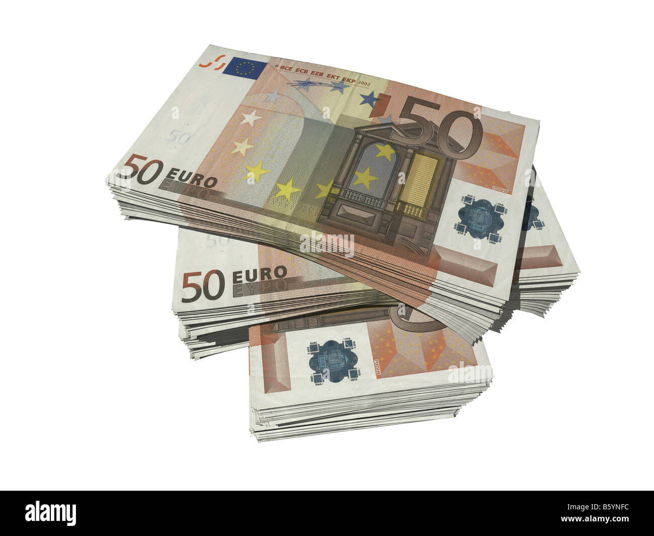 an euro note isolated over white background Stock Photo