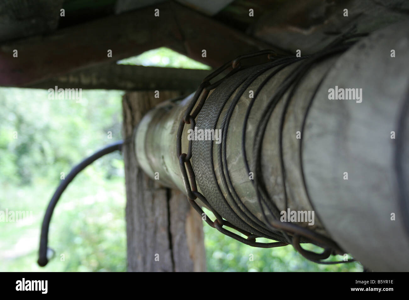 Wheel of a well Stock Photo Alamy