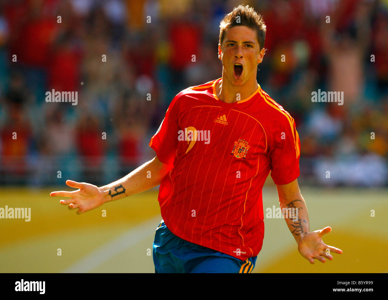 LEIZPIG: Fernando Torres, Spain -  Ukrania World Cup Germany 2006 2006/06/14 Stock Photo
