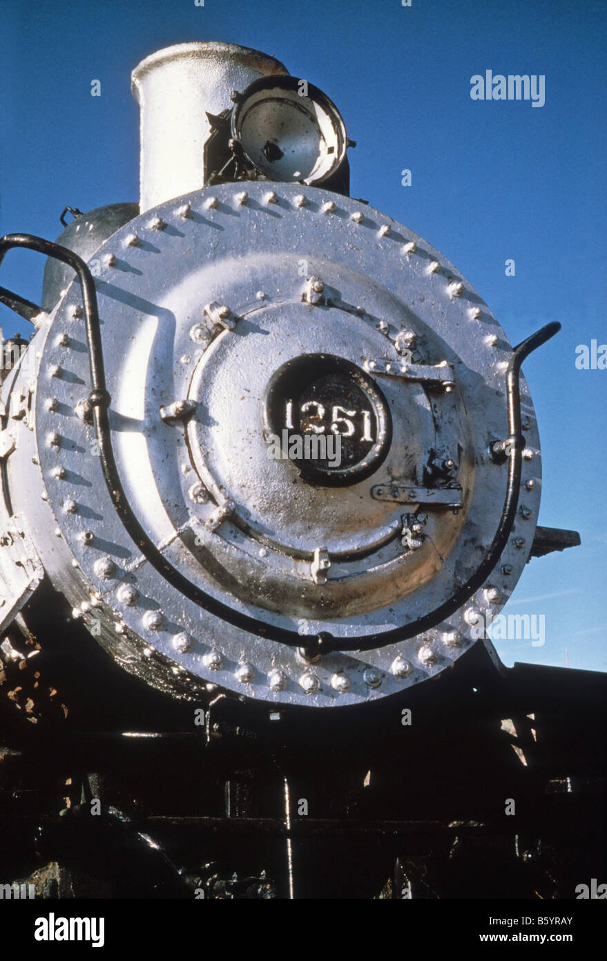 Classic steam engine with old freight box cars at train museum, Law ...