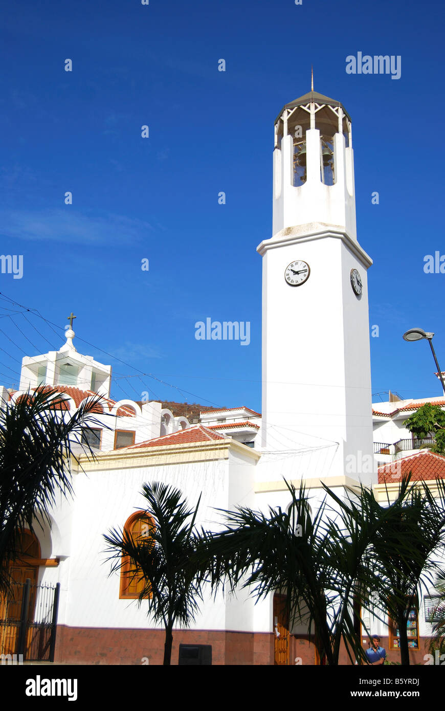 Parroquial de Nuestra Señora Church, Plaza del Carmen, Los Cristianos, Tenerife, Canary Islands, Spain Stock Photo