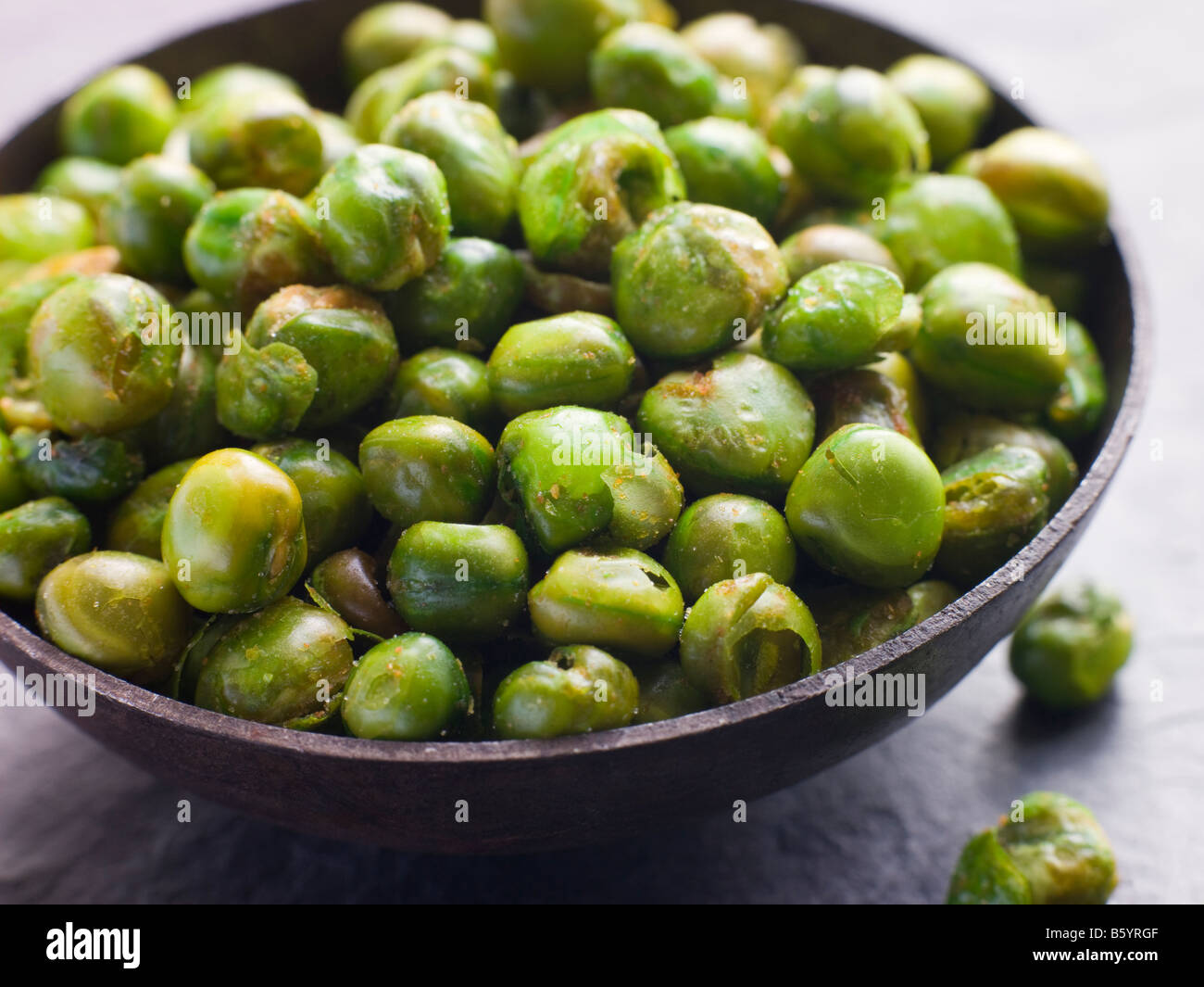 Dried Curry Spiced Peas Stock Photo