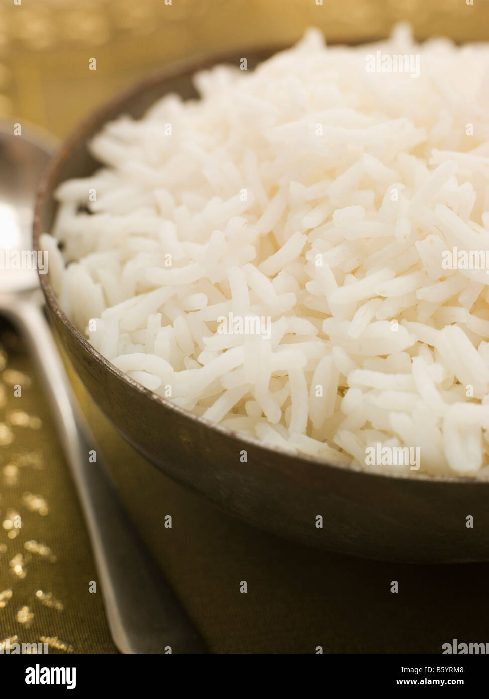 Bowl of Plain Boiled Basmati Rice Stock Photo Alamy