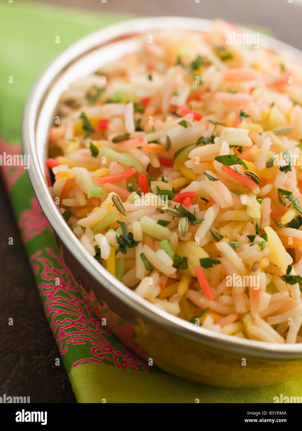 Three Coloured Basmati Pilau Stock Photo Alamy