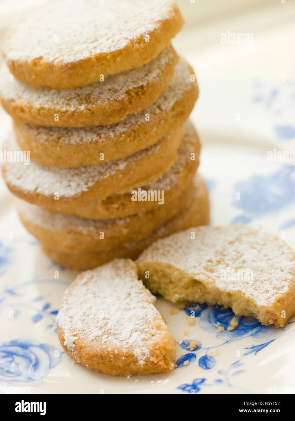 Stack of Polvorones Biscuits Stock Photo