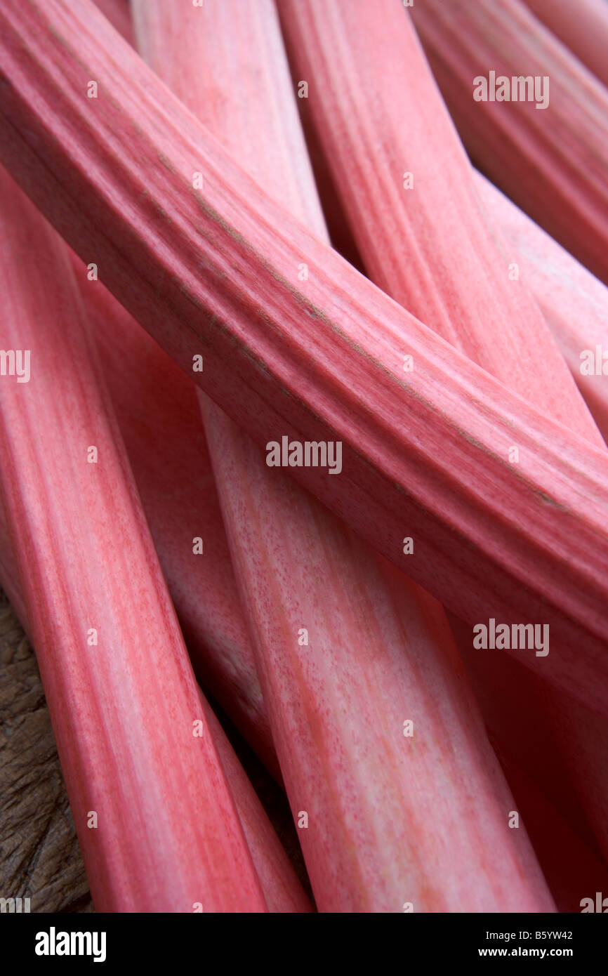 Sticks Of Rhubarb Stock Photo