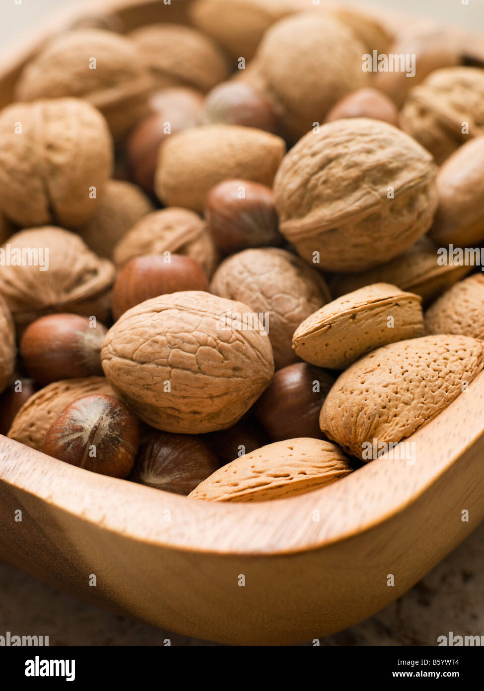 Bowl Of Mixed Nuts Stock Photo Alamy