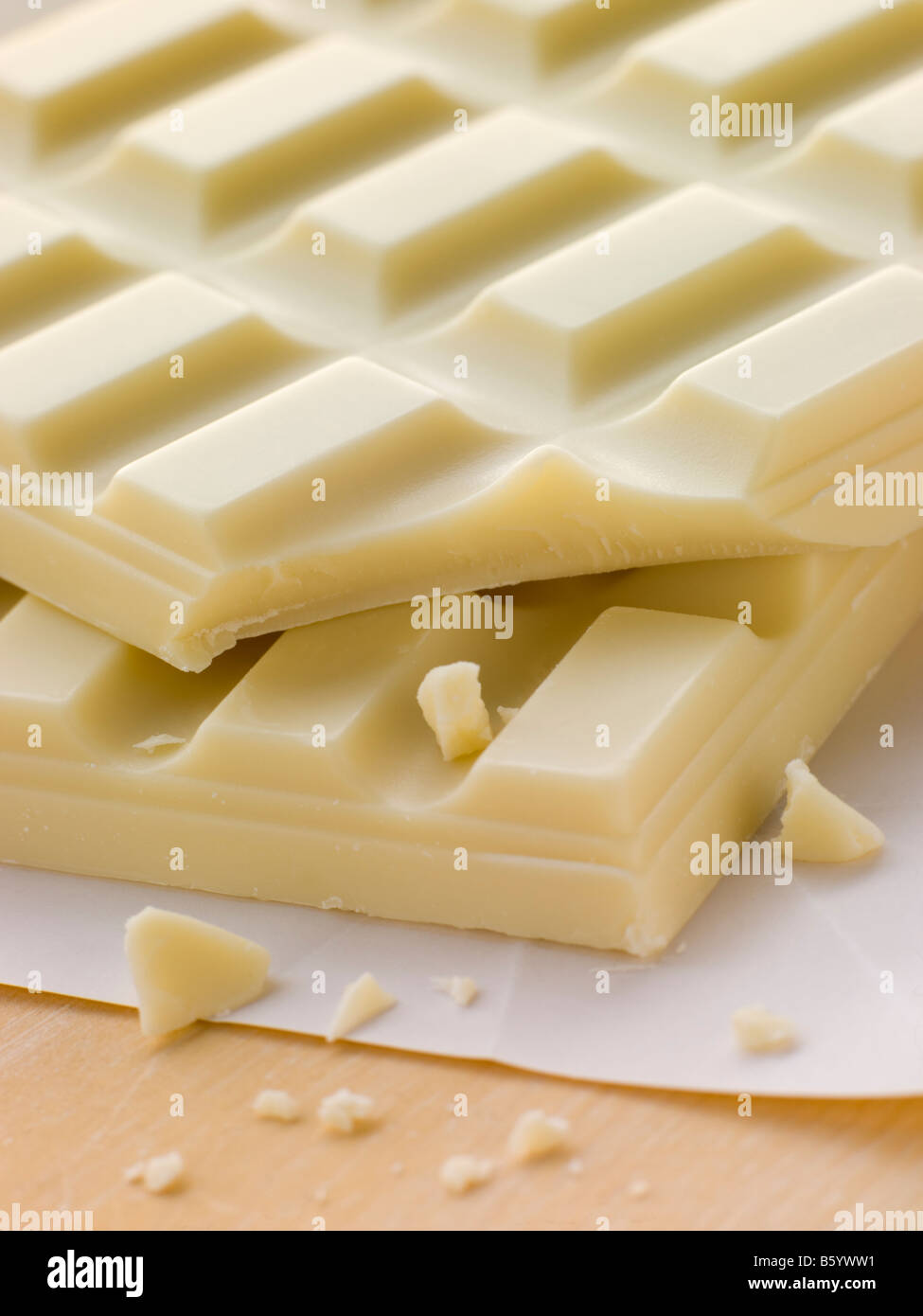 White Chocolate Stock Photo