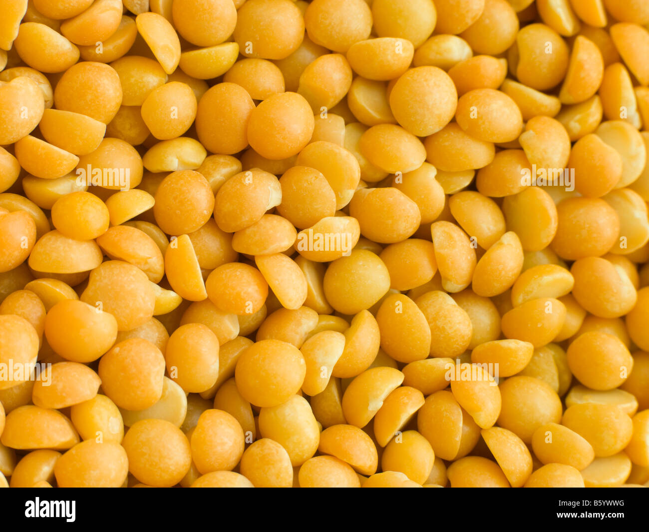 Yellow Split Peas Stock Photo