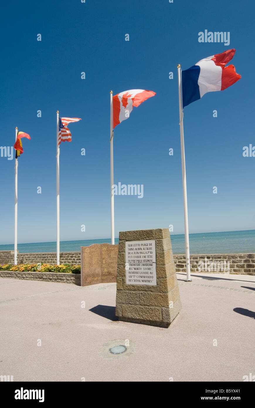 Operation Overlord monument at Langrune sur Mer Normandy France Stock Photo