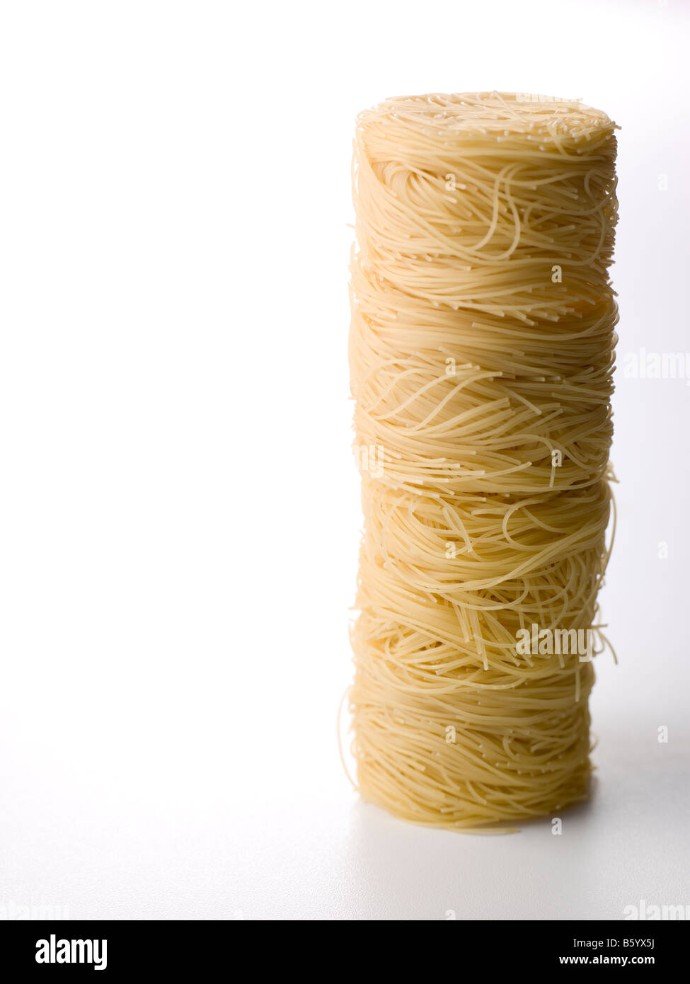 Stack Of Vermicelli Pasta Stock Photo Alamy