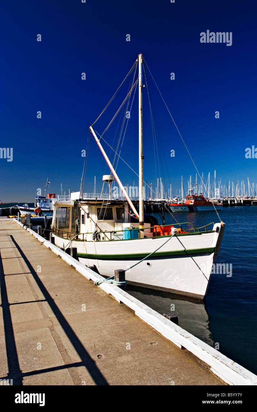 Geelong Scenic / A Fishing Boat alongside a Pier at the Geelong Waterfront. Geelong Victoria