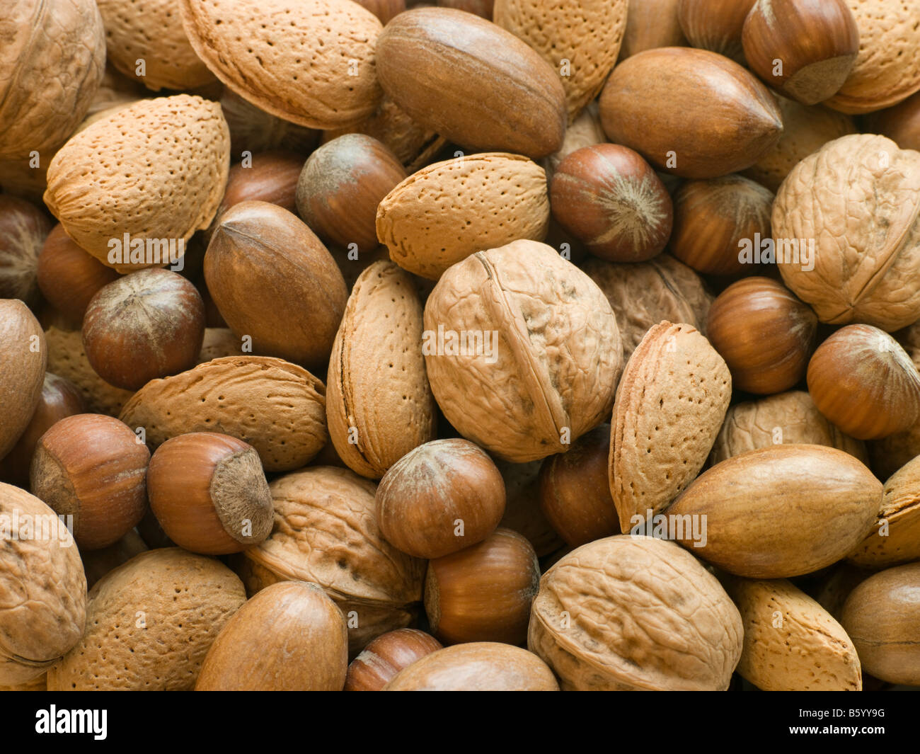 Selection of Mixed Nuts in Shell Stock Photo Alamy