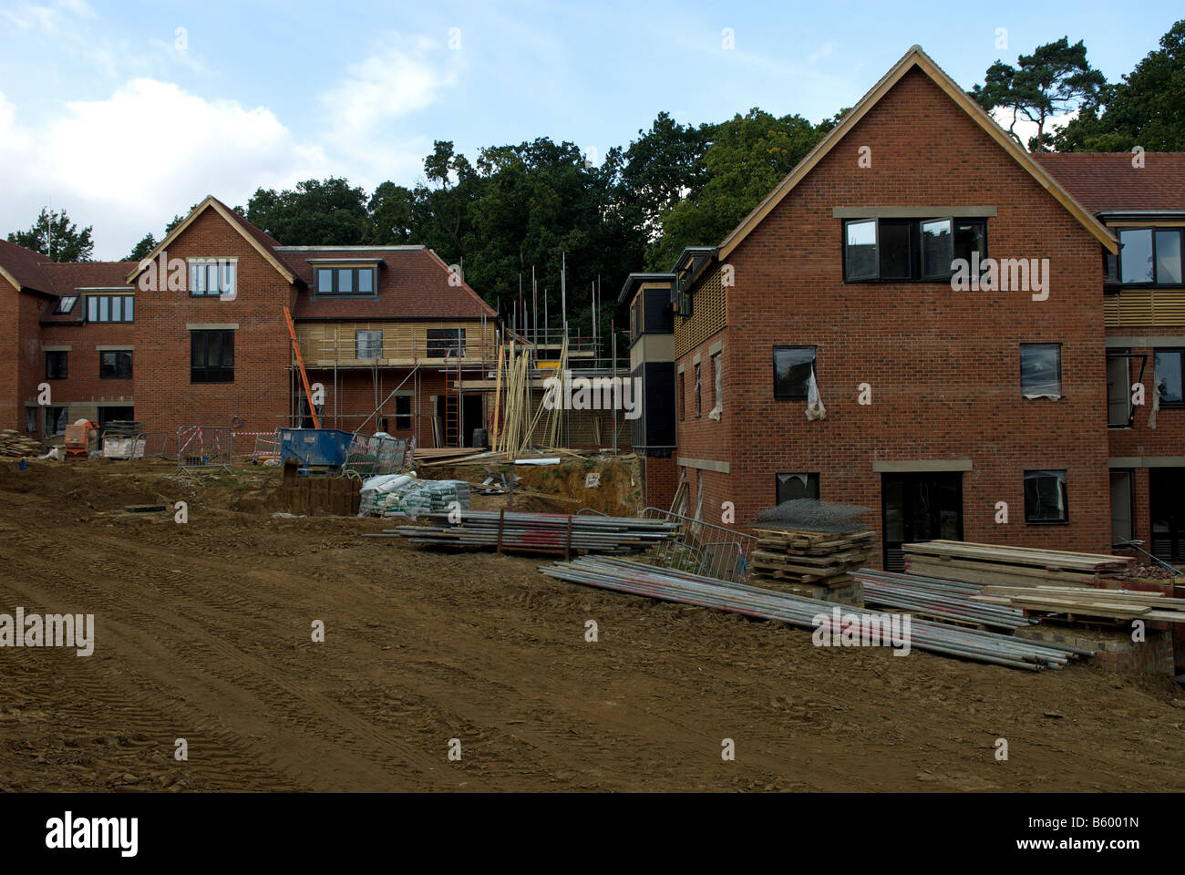 Retirement homes under construction, Woodbridge, Suffolk, UK Stock