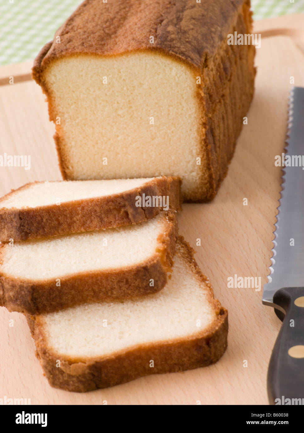 Slices of Maderia Cake Stock Photo