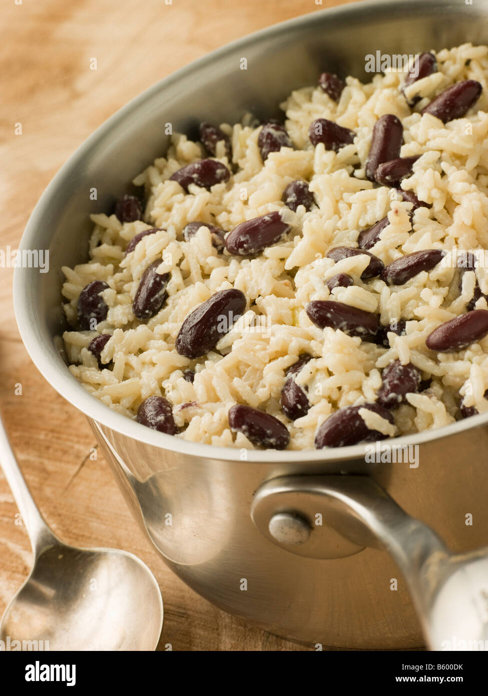 Rice and Beans in a Saucepan Stock Photo Alamy