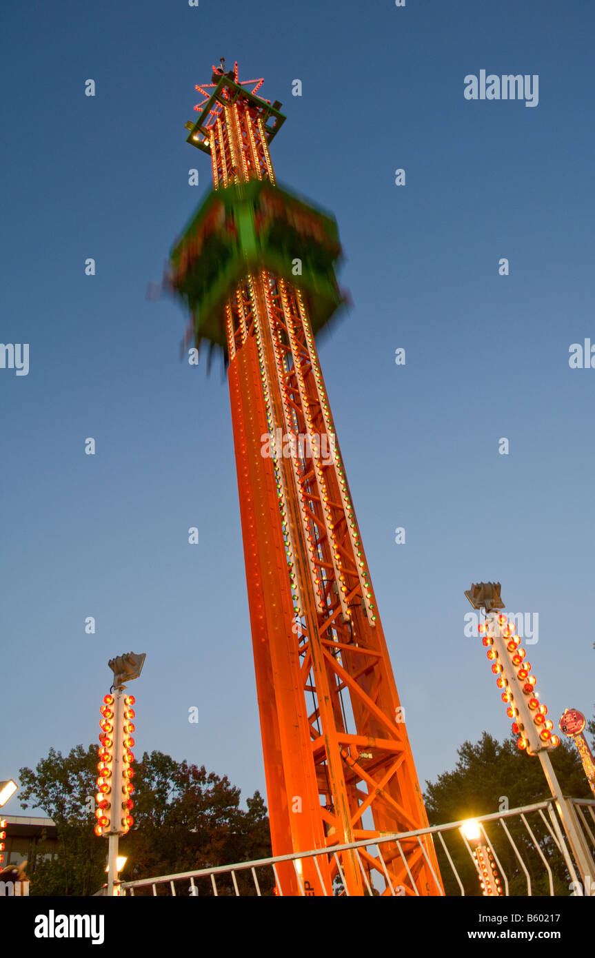 Tower Ride at Carnival Stock Photo Alamy