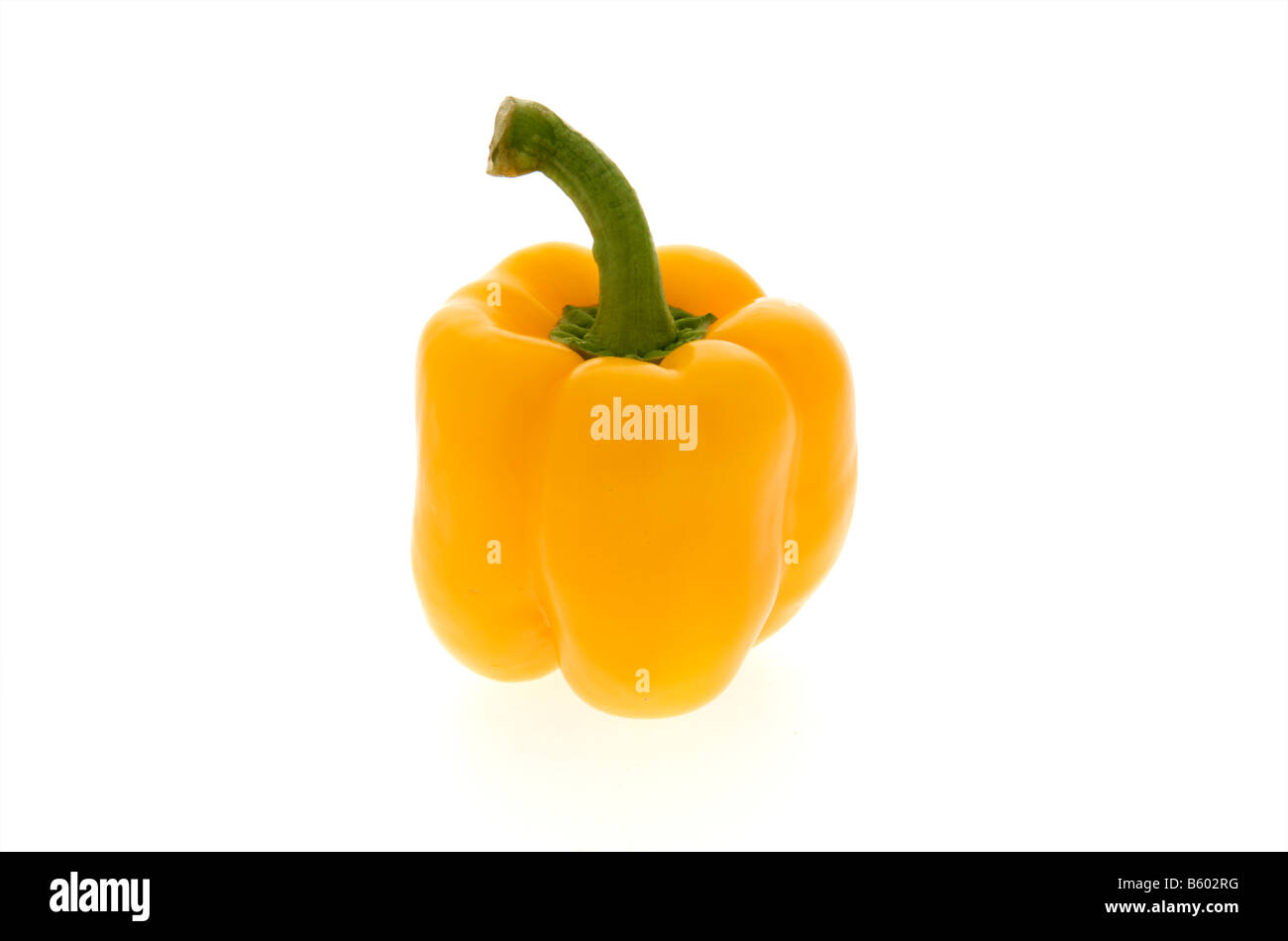 yellow pepper against a white background Stock Photo