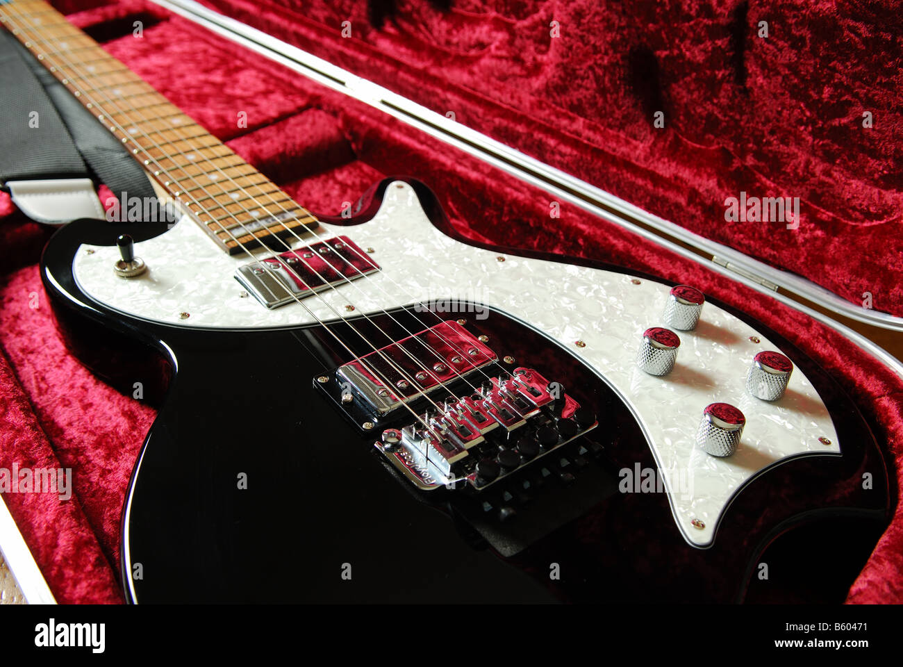 Guitar in Case Stock Photo Alamy