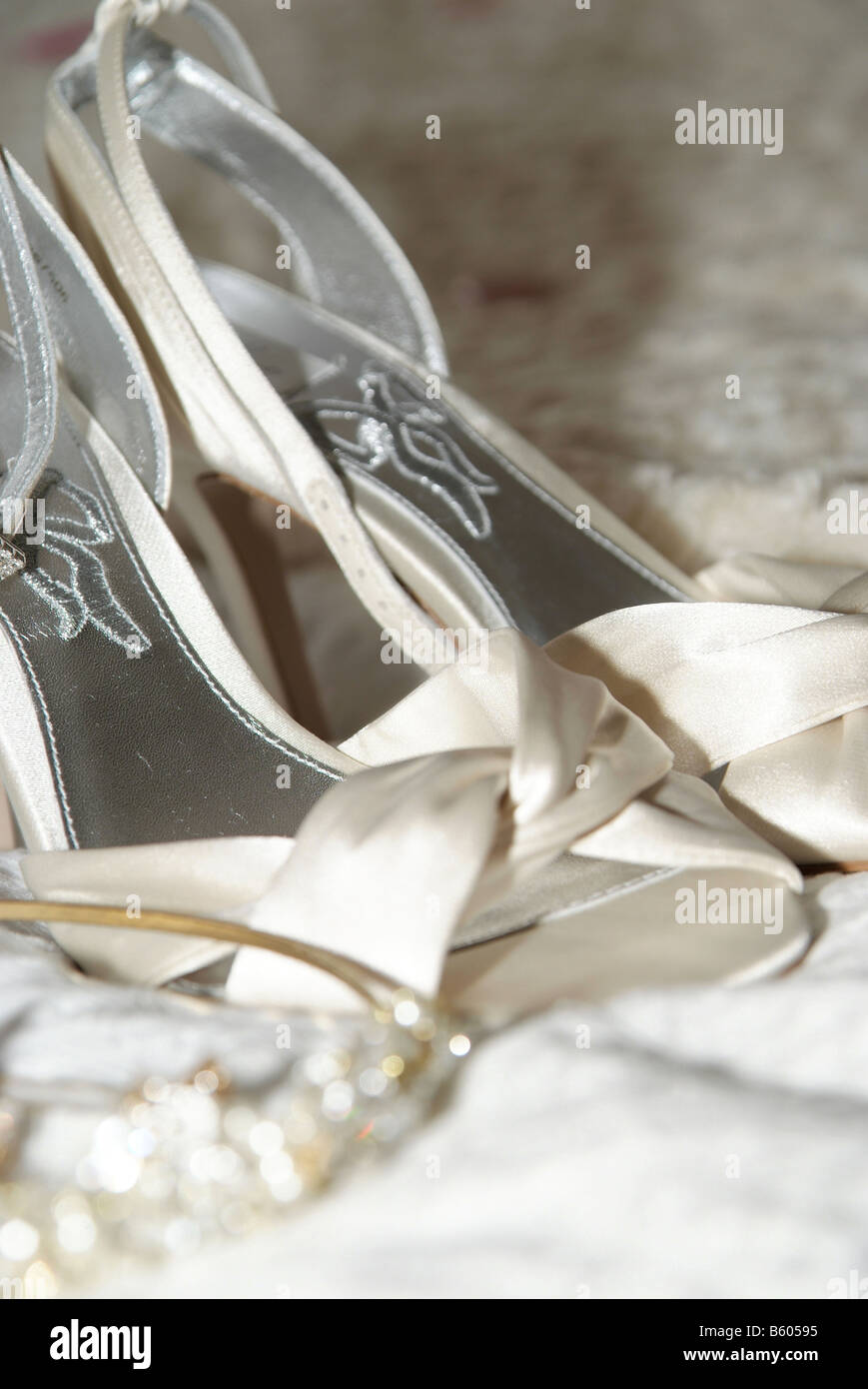 Brides shoes Stock Photo