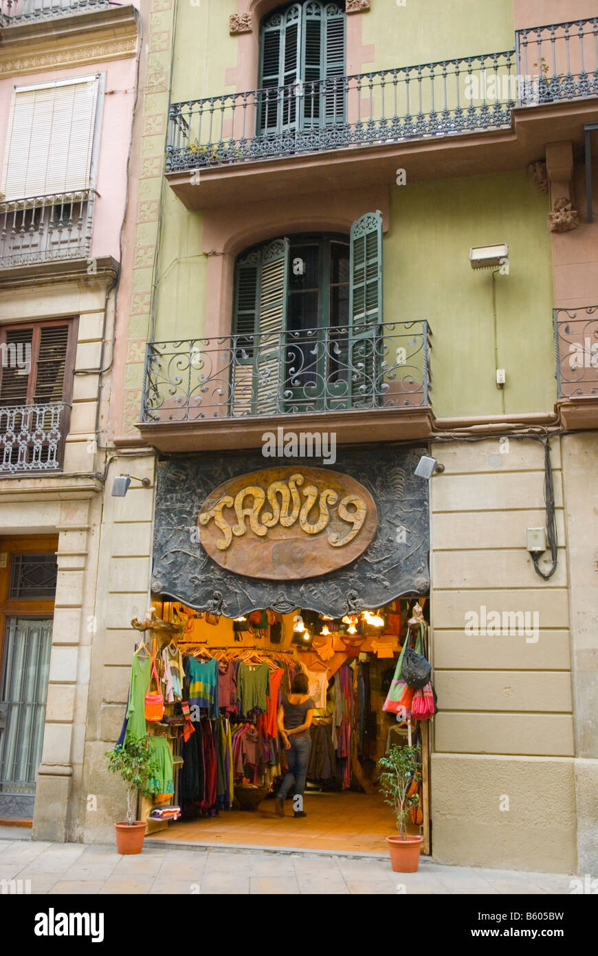 Boutique selling fashionable clothing in Barri Gotic district of
