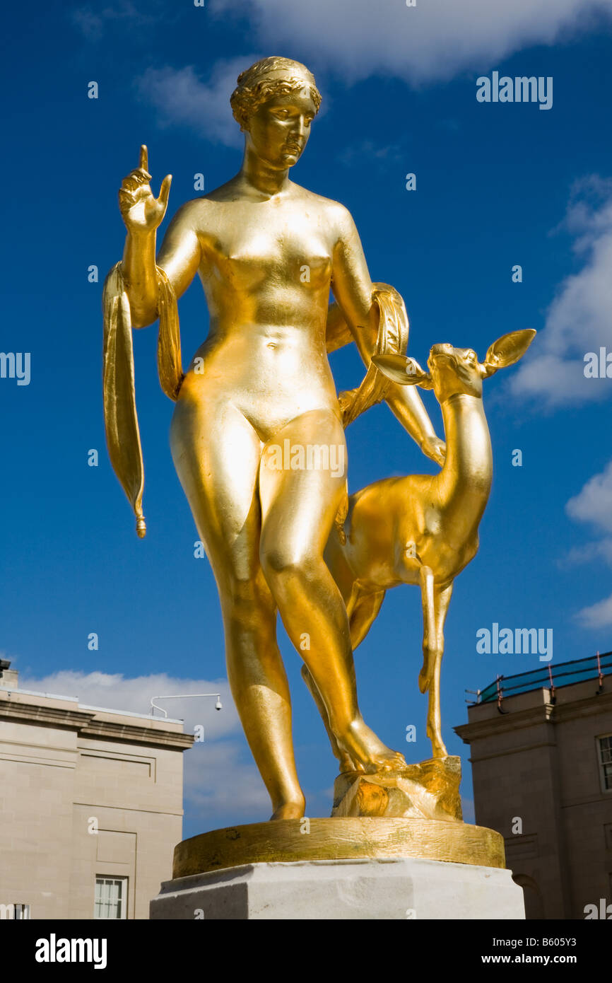 New statue on Judiciary Square Washington D.C. Stock Photo