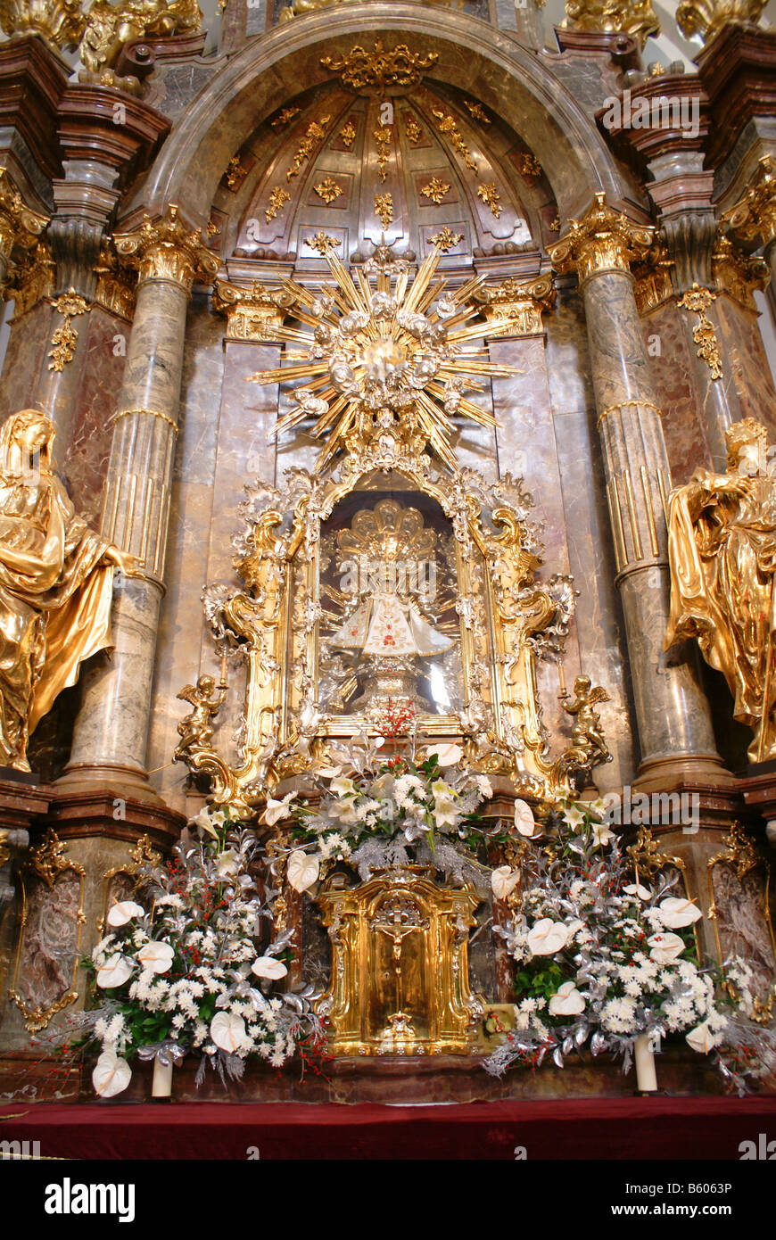 Infant Jesus of Prague, in Church of Our Lady Victorious. Prague, Czech Republic. Stock Photo